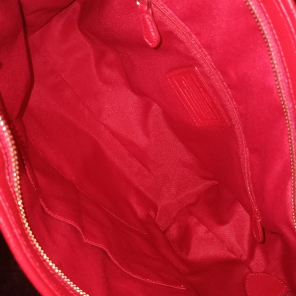 Coach Zip Top Tote in Red - Picture 13 of 16